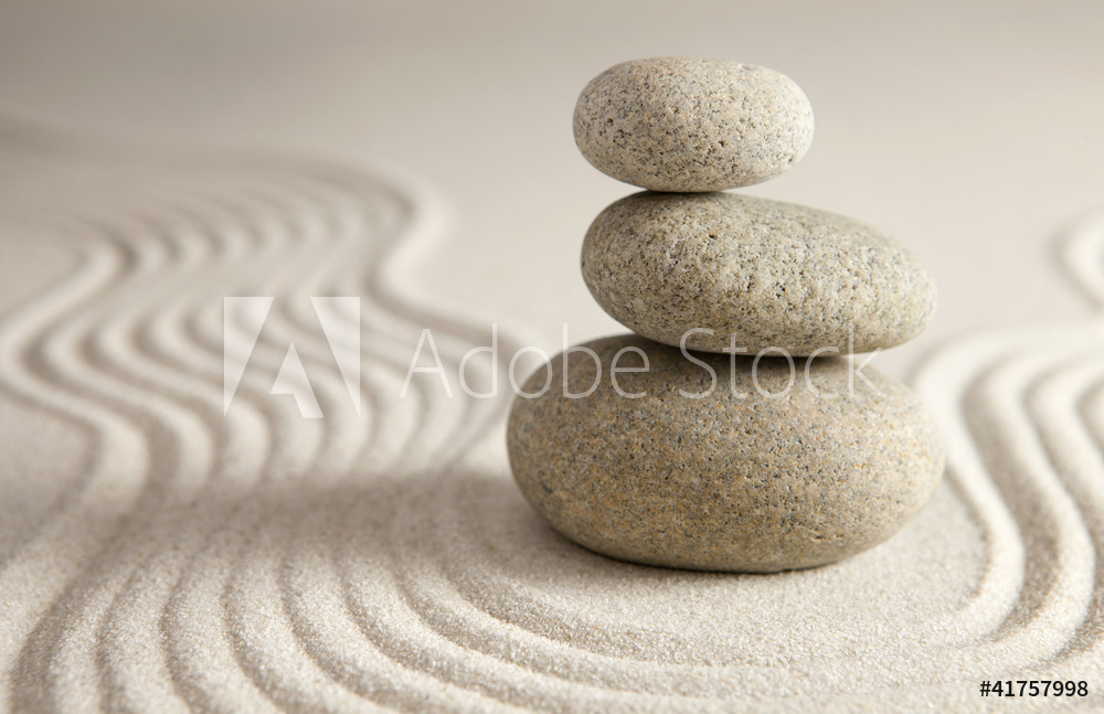 Fotobehang stenen in het zand bestellen